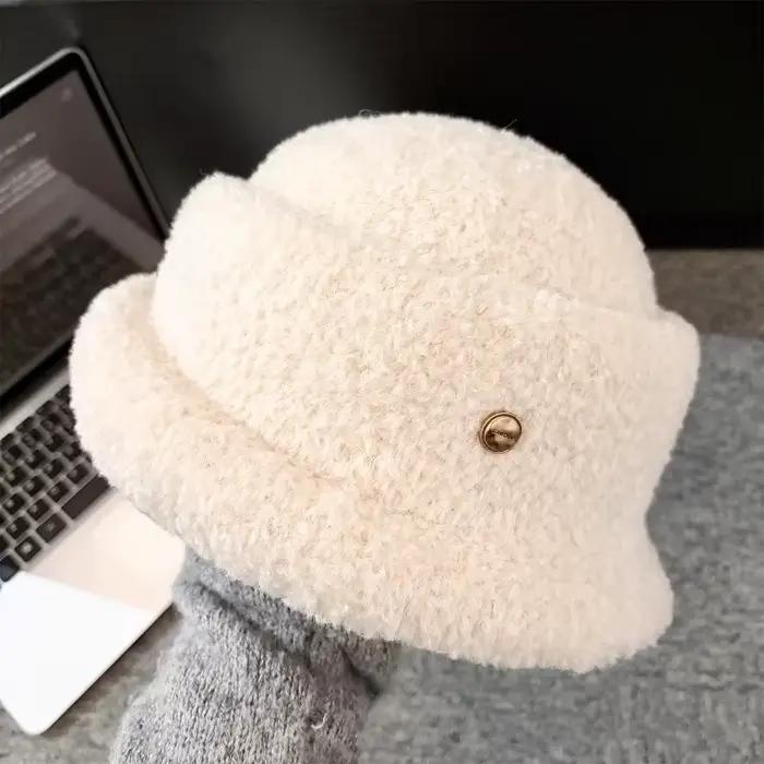 Bérets en peluche de Style français élégant pour femmes