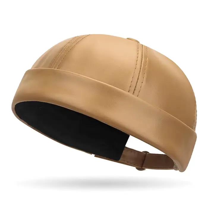 Chapeau de propriétaire en simili cuir vintage multifonction pour homme et femme, style sport, adaptable, saison hiver, scène décontractée