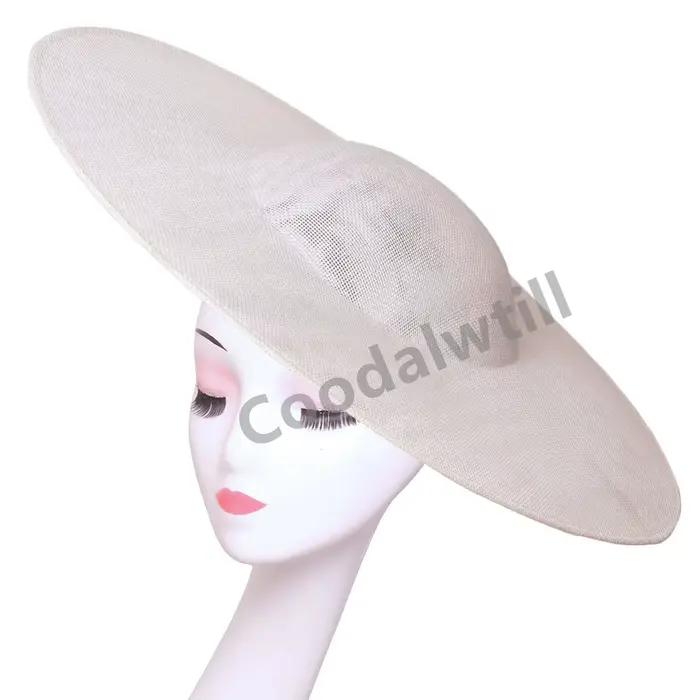 40CM Base de fascinateur grand chapeau haut de gamme mariage église