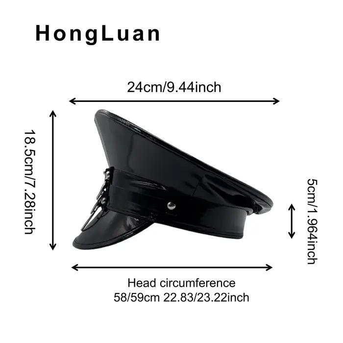 Chapeau de capitaine gothique steampunk en cuir noir pour homme et femme occasions spéciales mariage fête d'Halloween événements festifs