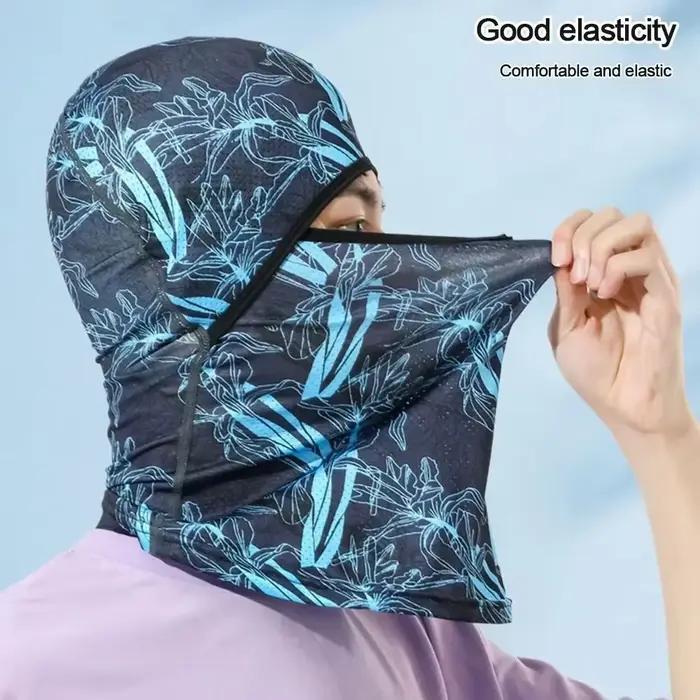 Cagoule d'été fraîche en soie glacée