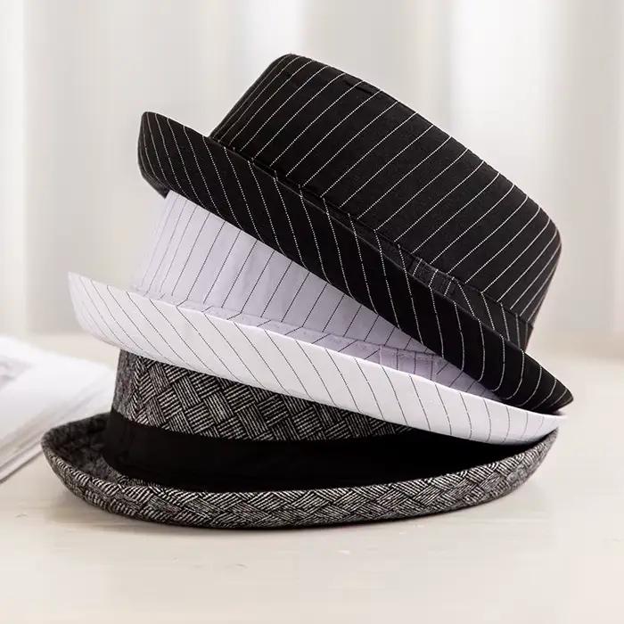 Chapeau pour homme en polyester, style sport, noir et blanc à carreaux, protection solaire, pour homme et femmes, occassions décontractées printemps et automne