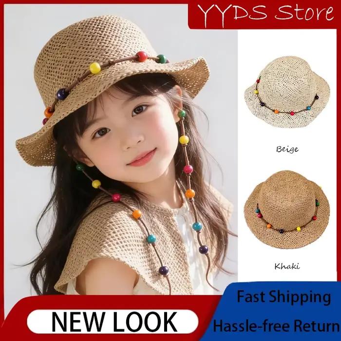 Chapeau de paille en jean d'été pour filles