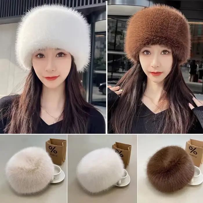 Chapeau de mode femmes hiver neige casquette de Ski femme fausse fourrure de renard épais chaud