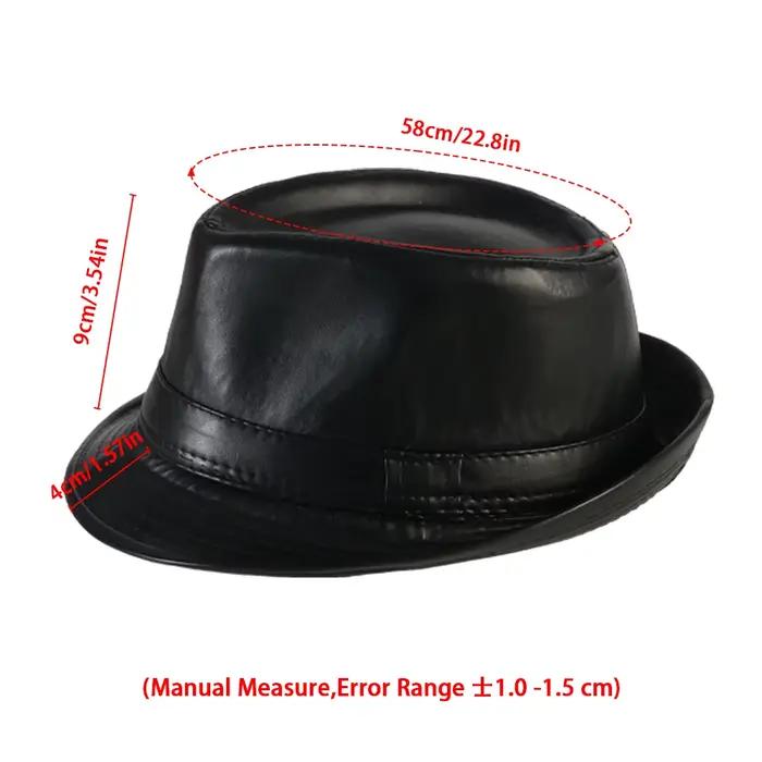 Fedoras cadeaux en cuir PU pour personnes d'âge moyen et âgées automne et hiver loisirs de plein air messieurs chapeau