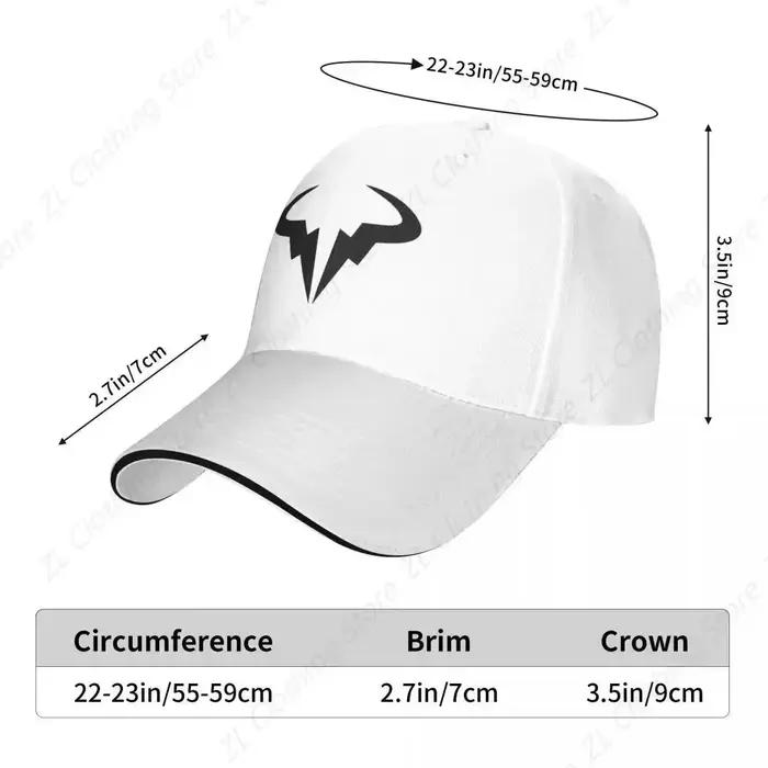 Casquette de Baseball Rafael Nadal Style Sport Unisexe Polyester Imprimé Protection Solaire Réglable Tout l'Annee Occasions Plein Air Sportifs