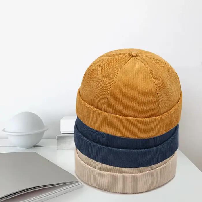 Mode Hip Hop chapeaux sans bords Skullies casquettes pour hommes bonnet chapeau Vintage
