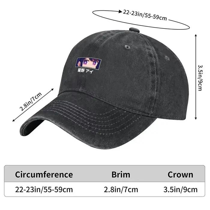 Casquette de baseball 2026 Ai Hoshino - Oshi no Ko avec yeux kawaii