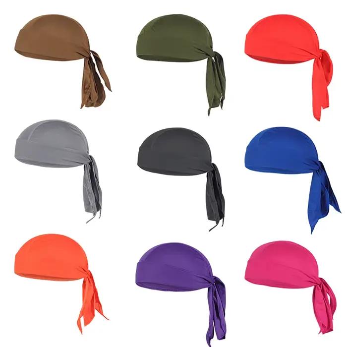 Casquette de cyclisme d'été GOBYGO respirante à séchage rapide avec protection UV, cache-cou fin, bandeau de sport pour course, chapeau de pirate pour vélo, unisexe, multiple couleurs disponibles, tissu polyester, conception réglable