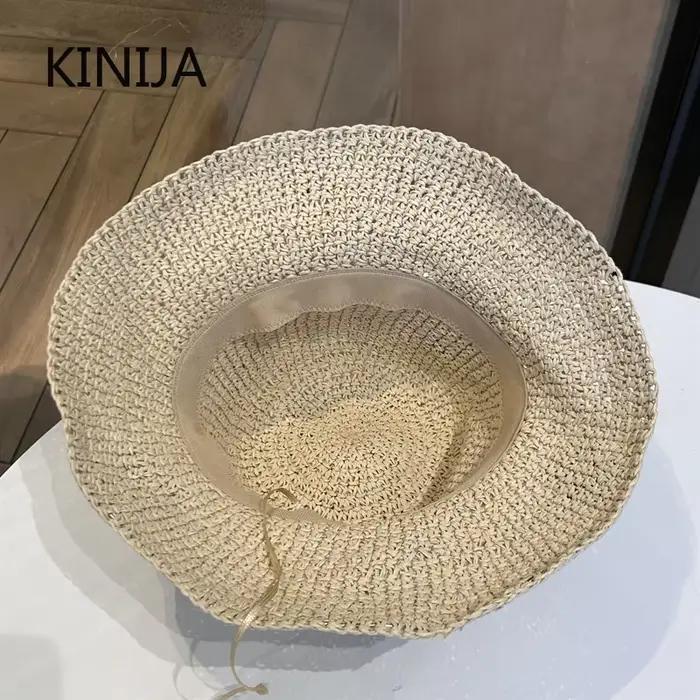 Nouveau Chapeau de Soleil Brodé de Fleurs Fait Main de Haute Qualité