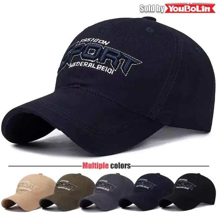 Casquette de baseball réglable en coton avec broderie 3D SPORT Letters