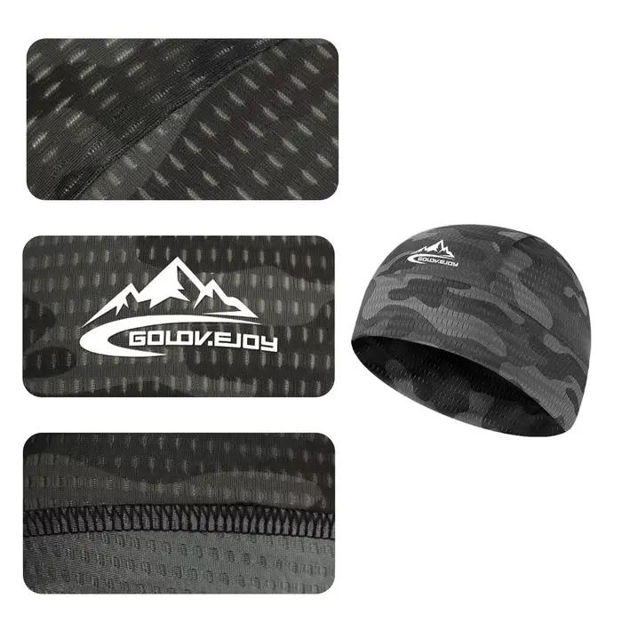 Casquette intérieure de casque de cyclisme en maille respirante acrylique solide pour hommes course de vélo randonnée ski sous-casque