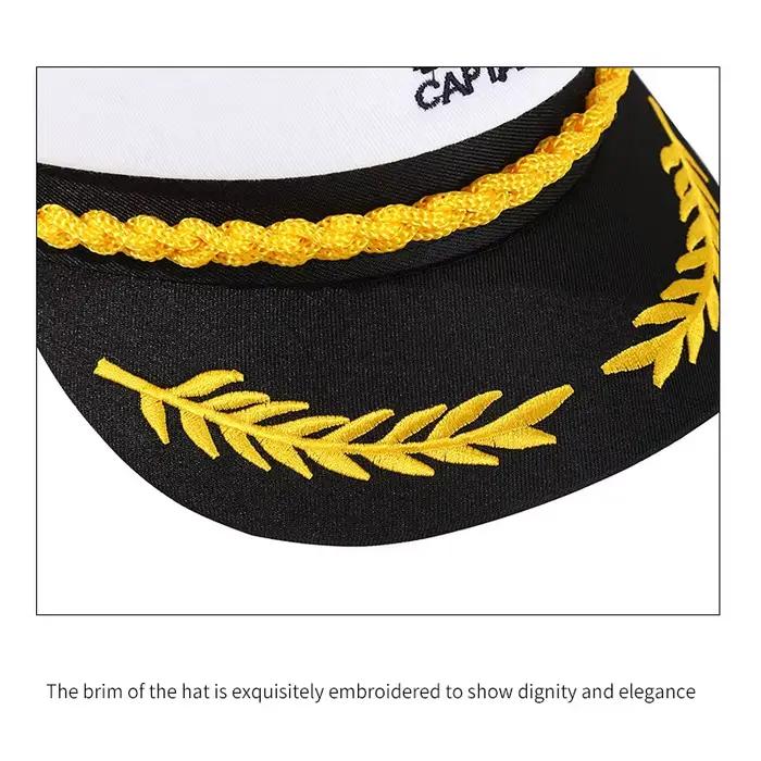 Casquette de capitaine blanche réglable