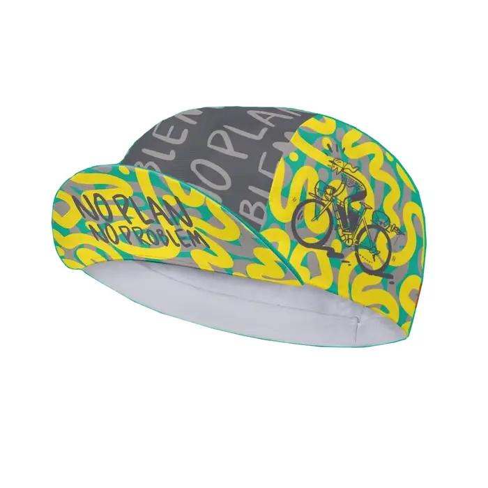 Casquette de cyclisme respirante pour hommes et femmes séchage rapide polyester imprimé pour plein air et courses vélo