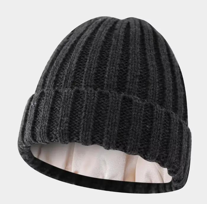 Bonnet doublé en satin pour hommes et femmes