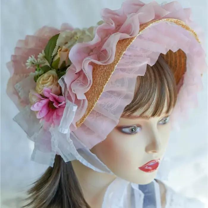 Chapeau de soleil en dentelle fait à la main pour femme