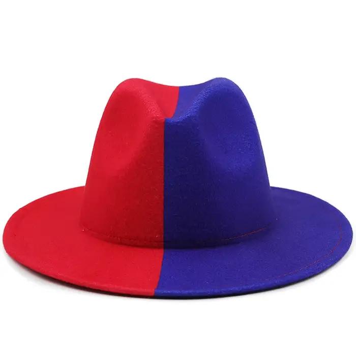 Chapeau en feutre de laine Patchwork