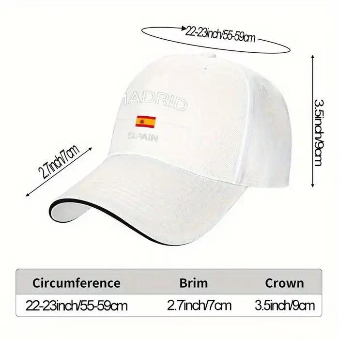 Casquette de baseball avec drapeau de Madrid