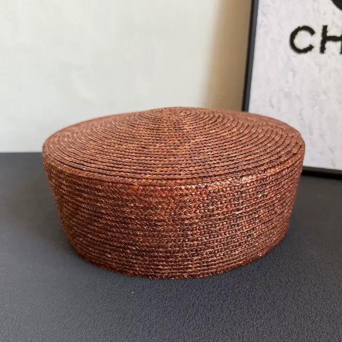 Béret en paille naturelle pour femmes