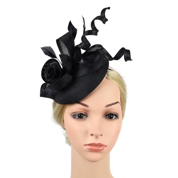 Sinamay-Chapeau Fascinateur à Fleurs pour Femme