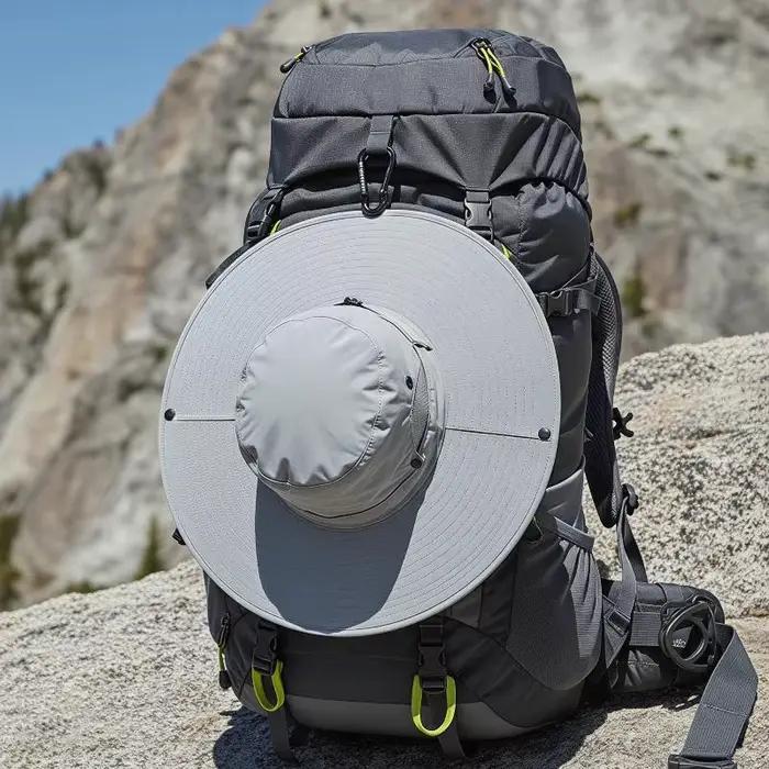 Chapeau de soleil anti-UV polyester avec bord large pour femmes pour les quatre saisons et les activités extérieures