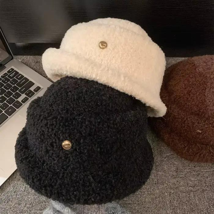 Bérets en peluche de Style français élégant pour femmes