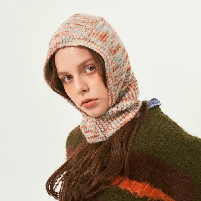 Cagoule en laine arc-en-ciel pour hommes et femmes