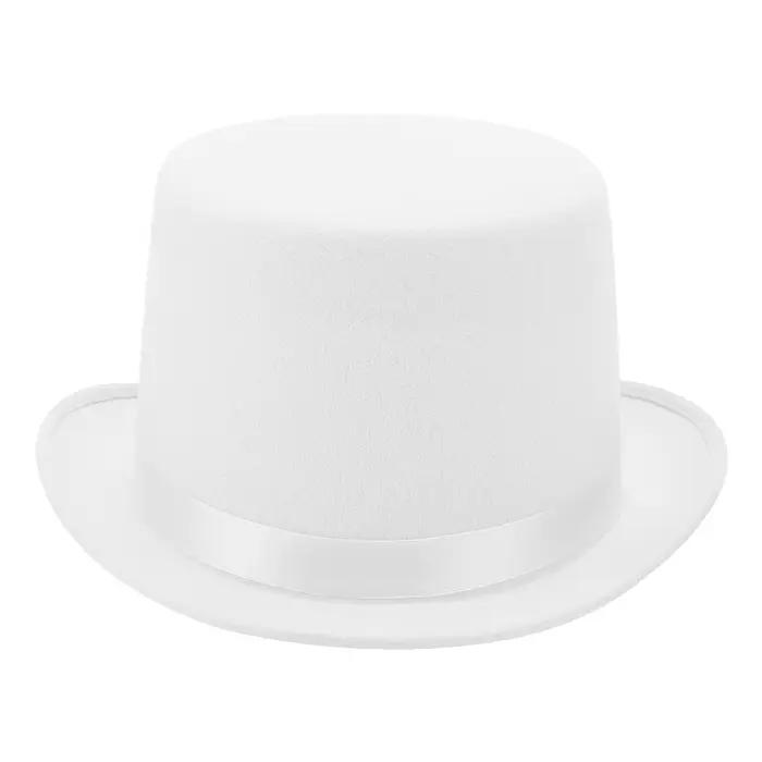 Hommes femmes haut élégant chapeaux de luxe smoking Fedoras casquettes couleur unie magicien chapeau pour Club fête