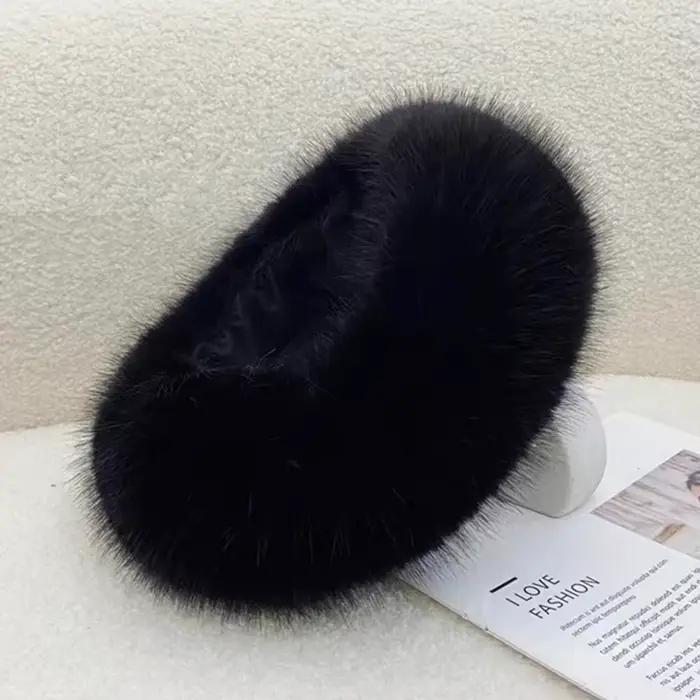Bandeau en fausse fourrure moelleuse chaleureux et élégant pour femmes, accessoire de cheveux en peluche de luxe, bandeau épais tendance, chaude pour l'hiver, couvre-oreilles coupe-vent pour extérieur, occasion spéciale