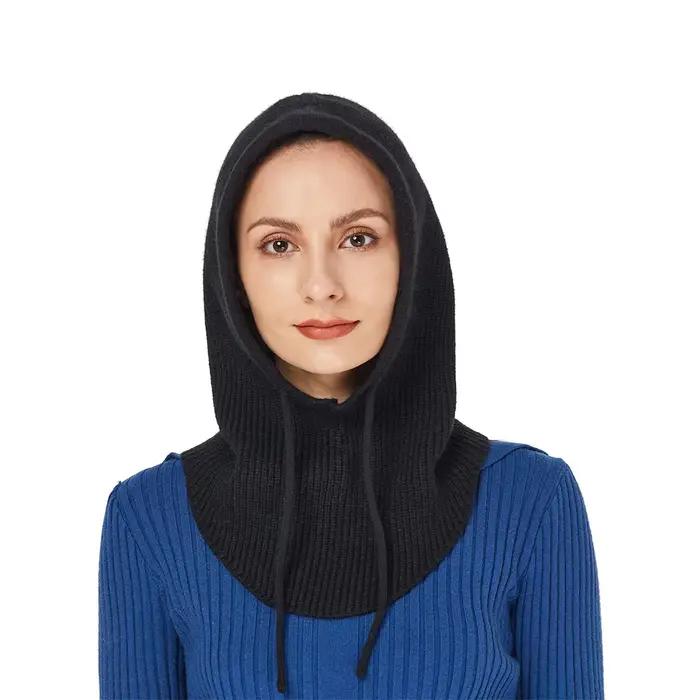 Cagoule tricotée en cachemire pour femmes