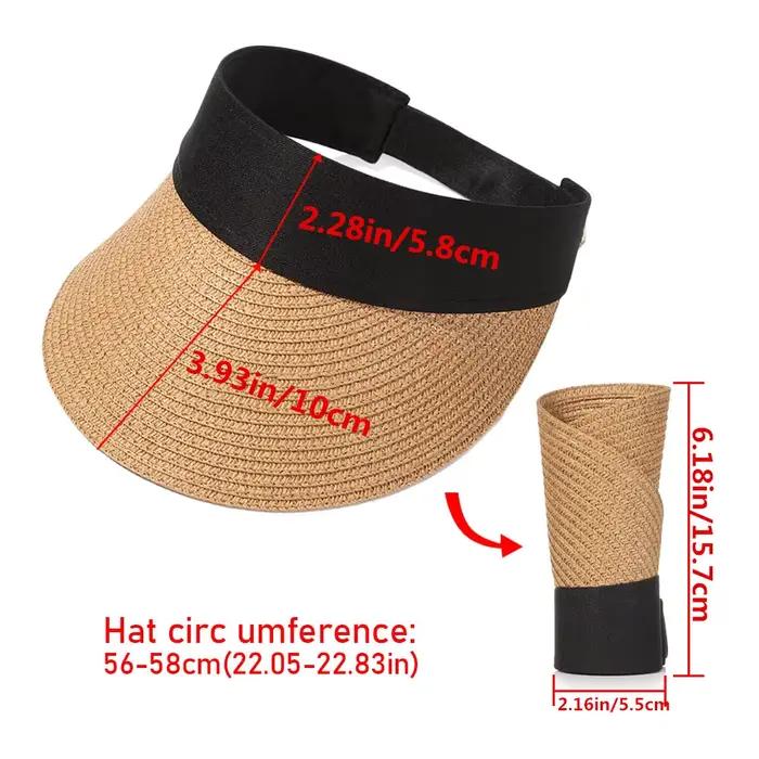 Chapeau de plage pliable pour femmes