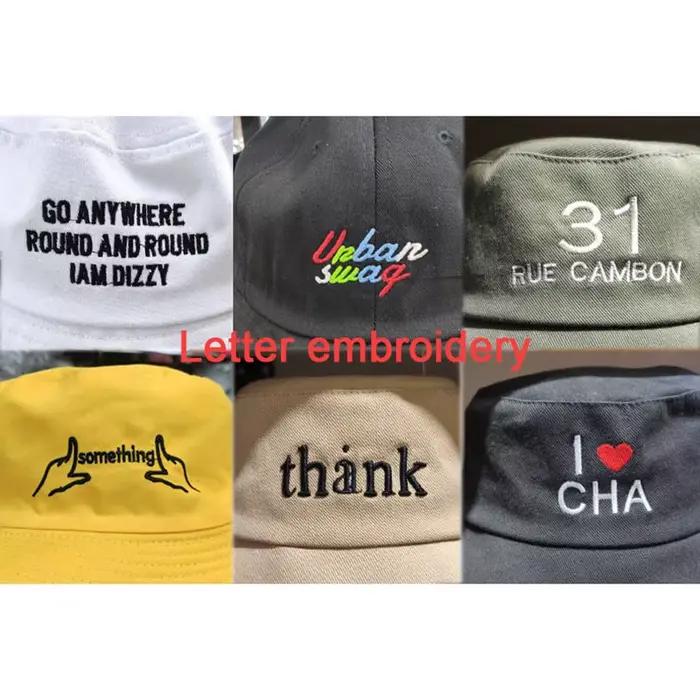Chapeau seau brodé avec Logo personnalisé unisexe