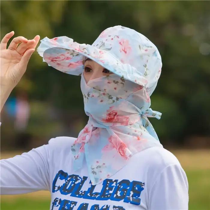 Chapeau portable pour la protection solaire et anti-UV