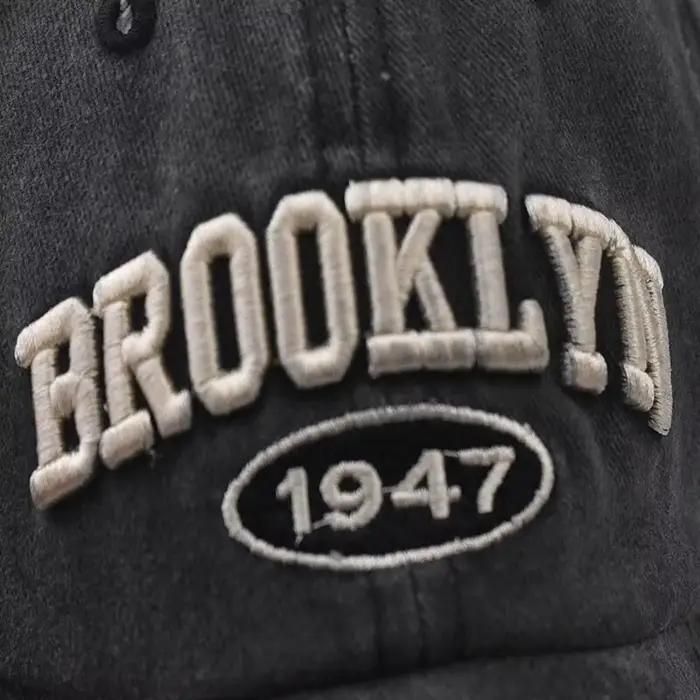 Nouveau chapeau de Baseball brodé en coton Brooklyn