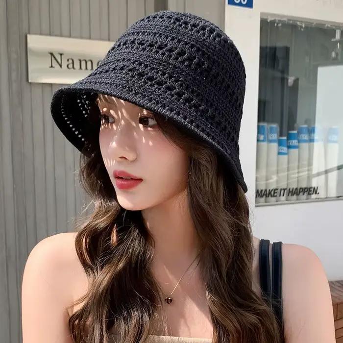 Chapeaux d'été disquette en Crochet faits à la main