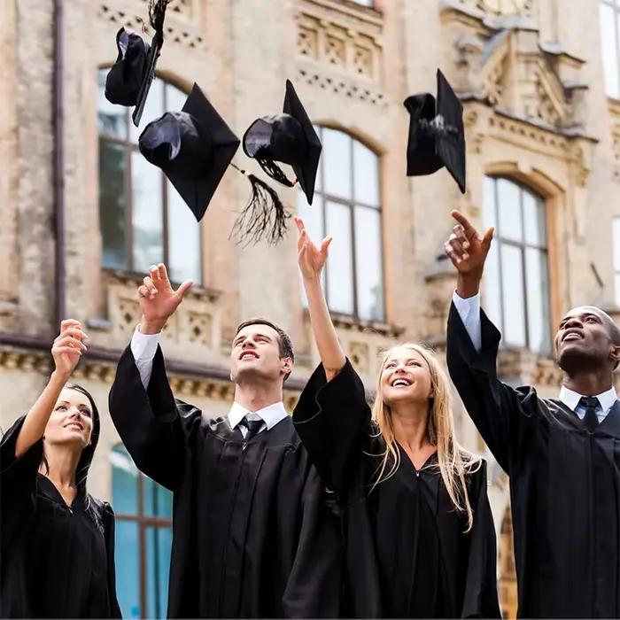 Chapeau de remise de diplôme noir pour adultes