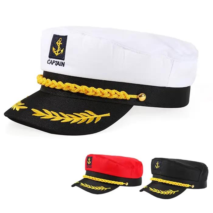 Casquette de capitaine blanche réglable