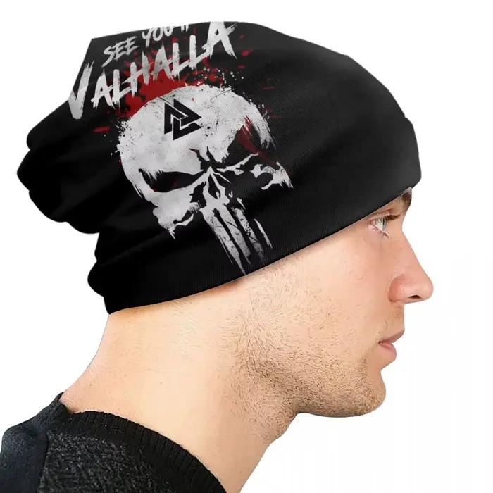 Personnalisé Viking dieu Vahalla Bonnet chapeau tricot chapeaux hommes femmes Hip Hop unisexe adulte chaud hiver Skullies bonnets casquettes