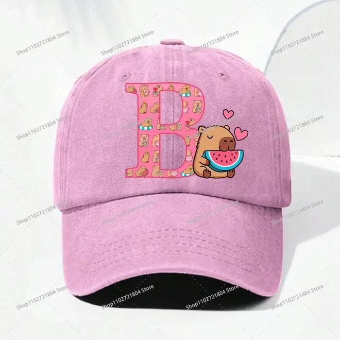 Casquette de baseball Hip Hop Capybara unisexe tendance dessin animé lettres motif original pour homme femme occasions spéciales été toutes saisons