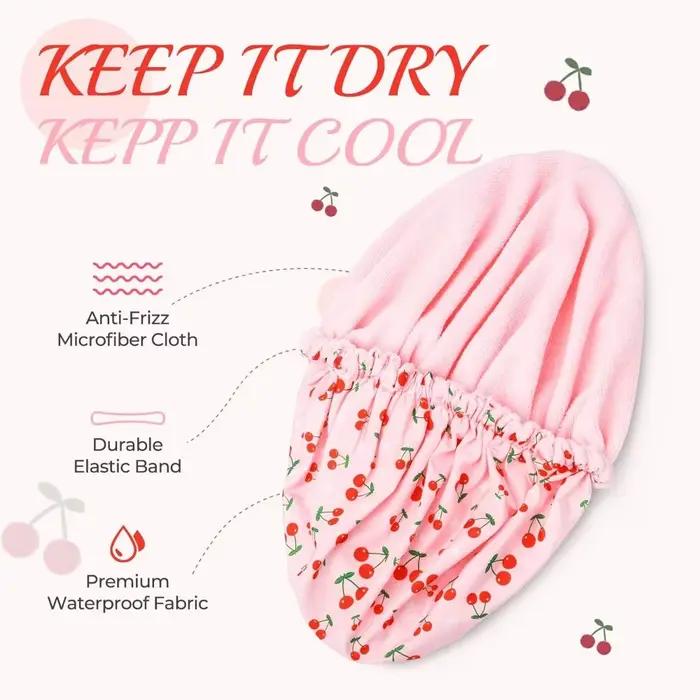 Bonnet de douche imperméable 3 en 1 pour femmes