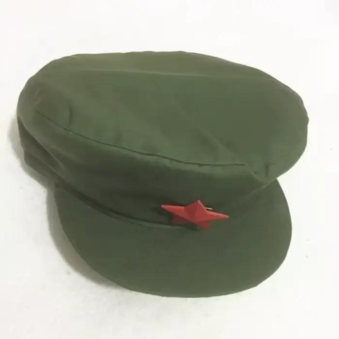 Chapeaux Souvenirs de l'Armée Chinoise : Casquette Militaire Rouge Cinq Étoiles