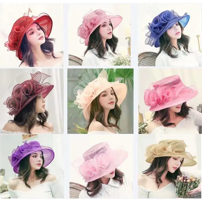 Chapeaux de soleil en Organza pour femmes