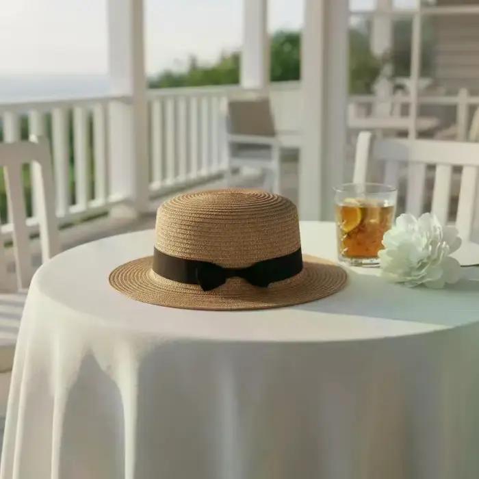 Chapeau de soleil plat en polyester HELTFARM pour homme et femme protection solaire four seasons outdoor use versatile summer and beach wear