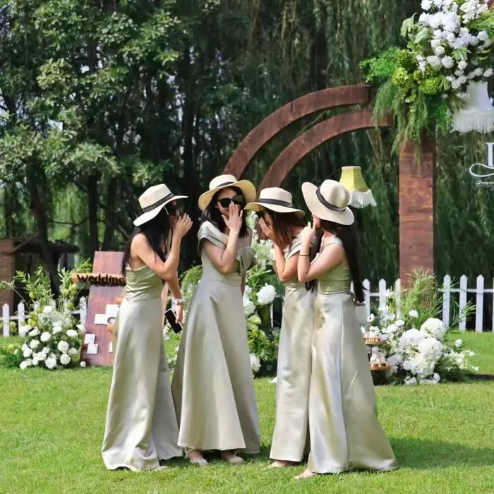 Chapeaux de mariage pour invités et fêtes de paille rayé pour femmes et hommes occasions spéciales mariage fiançailles anniversaire retraite camping plage