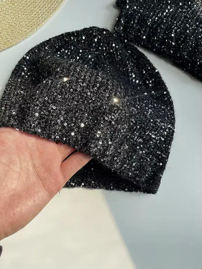 Bonnet à paillettes coréennes pour femmes