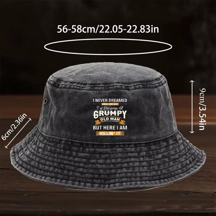 Casquette de papa à imprimé GRUMPY édition limitée textile lavé design visage amusant légère et respirante unisexe protection solaire quatre saisons décontracté