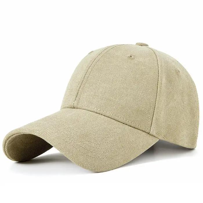 Casquette de haute qualité en toile pour hommes et femmes protection solaire style sport visière incurvée surdimensionnée occassions extérieures multicolores ajustables