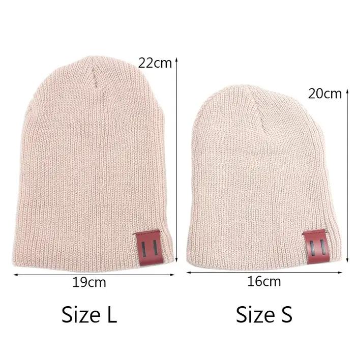 Tricot mère enfants chapeau bébé Bonnet pour garçons hiver