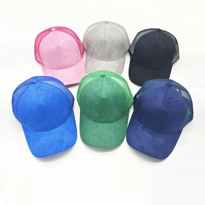 Casquettes de camionneur en cuir suédé pour hommes et femmes
