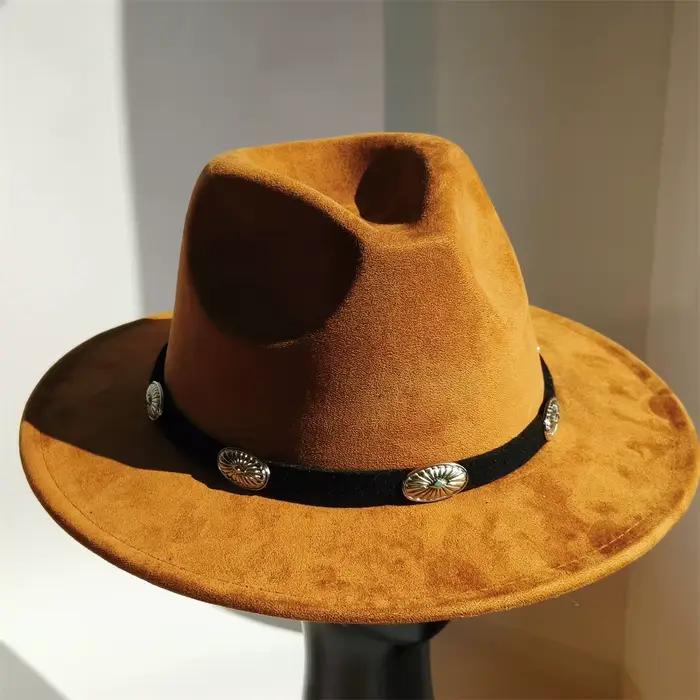 Chapeau fedora en daim simple pour hommes Fedoras avec bande faite à la main
